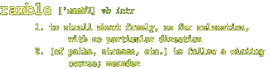 Ramble - definition